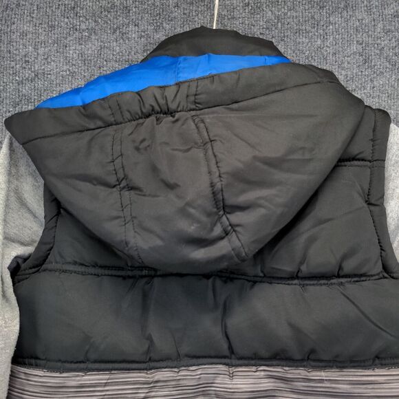 Weatherproof Boy's Puffer Jacket Blue 7 Zip Front Long Sleeve Hooded Zip Front - Picture 6 of 16